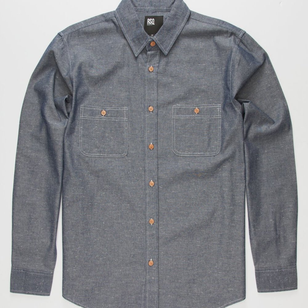COPY - RSQ COLLECTIVE MAX CHAMBRAY MENS SHIRT